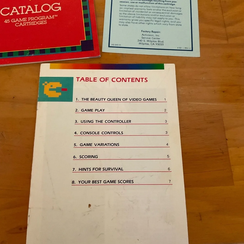 Video Game Catalog Atari